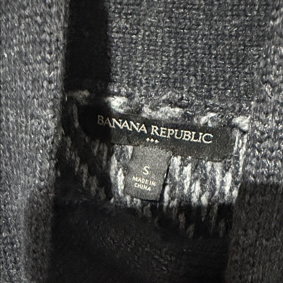 Banana Republic Knit Poncho Cape Sweater Gray Black Size Small - Picture 2 of 7